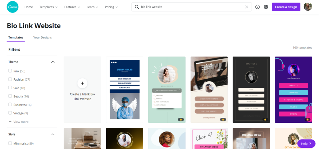 How to make an Instagram Bio Link for FREE in Canva - Life by Fernie